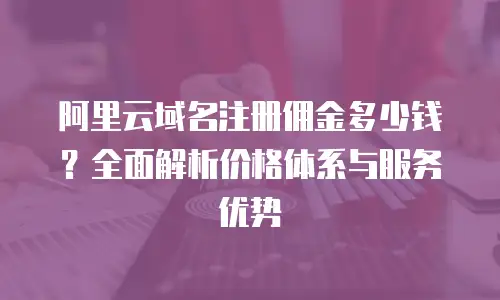 阿里云域名注册佣金多少钱？全面解析价格体系与服务优势