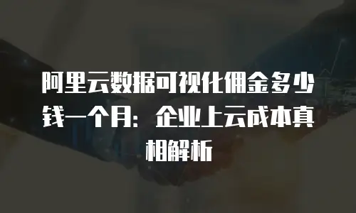 阿里云数据可视化佣金多少钱一个月：企业上云成本真相解析