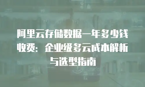 阿里云存储数据一年多少钱收费：企业级多云成本解析与选型指南