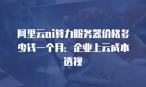 阿里云ai算力服务器价格多少钱一个月：企业上云成本透视