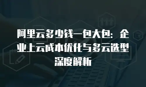 阿里云多少钱一包大包：企业上云成本优化与多云选型深度解析