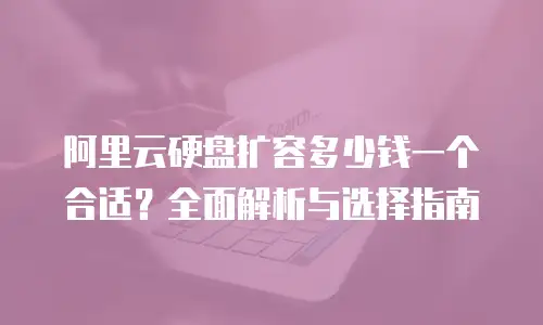 阿里云硬盘扩容多少钱一个合适？全面解析与选择指南