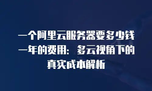 一个阿里云服务器要多少钱一年的费用：多云视角下的真实成本解析