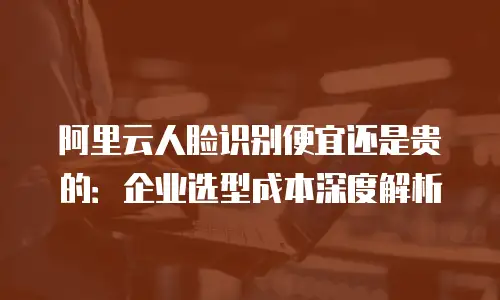 阿里云人脸识别便宜还是贵的：企业选型成本深度解析