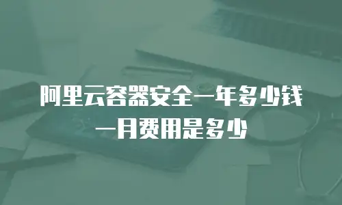阿里云容器安全一年多少钱一月费用是多少