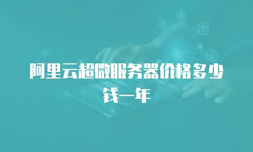 阿里云超微服务器价格多少钱一年