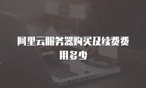 阿里云服务器购买及续费费用多少