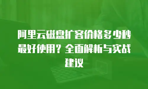 阿里云磁盘扩容价格多少秒最好使用？全面解析与实战建议