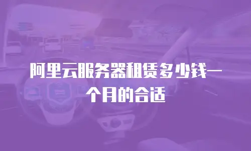 阿里云服务器租赁多少钱一个月的合适