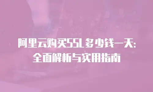 阿里云购买SSL多少钱一天：全面解析与实用指南