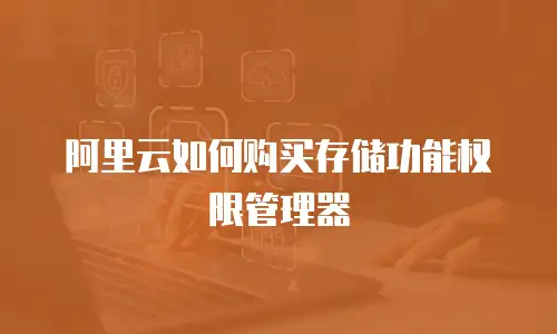 阿里云如何购买存储功能权限管理器