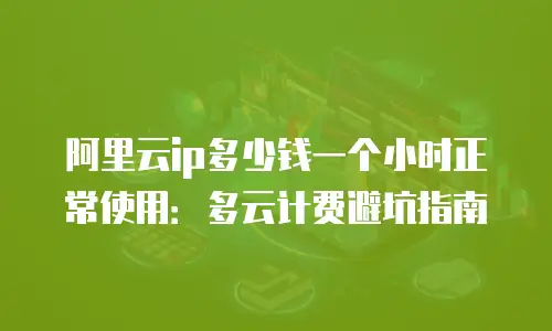 阿里云ip多少钱一个小时正常使用：多云计费避坑指南