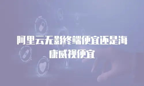 阿里云无影终端便宜还是海康威视便宜