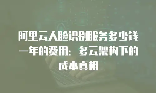 阿里云人脸识别服务多少钱一年的费用：多云架构下的成本真相