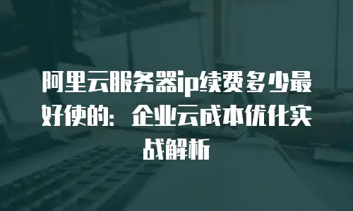 阿里云服务器ip续费多少最好使的：企业云成本优化实战解析