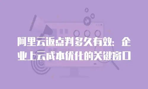 阿里云返点判多久有效：企业上云成本优化的关键窗口