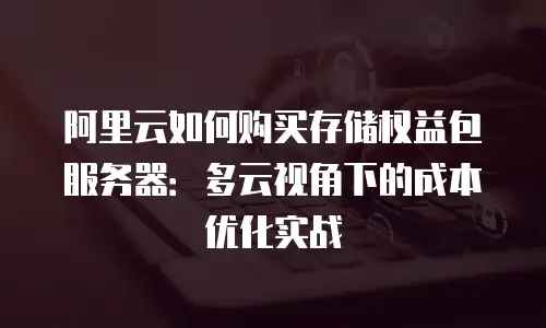 阿里云如何购买存储权益包服务器：多云视角下的成本优化实战