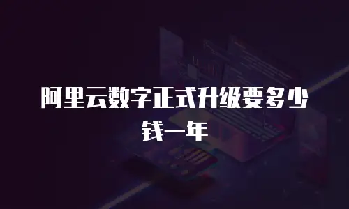 阿里云数字正式升级要多少钱一年