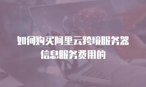 如何购买阿里云跨境服务器信息服务费用的