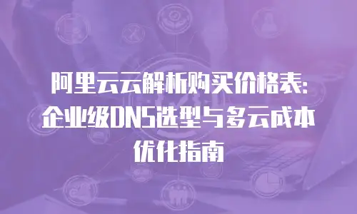 阿里云云解析购买价格表：企业级DNS选型与多云成本优化指南