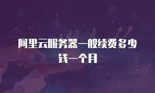 阿里云服务器一般续费多少钱一个月