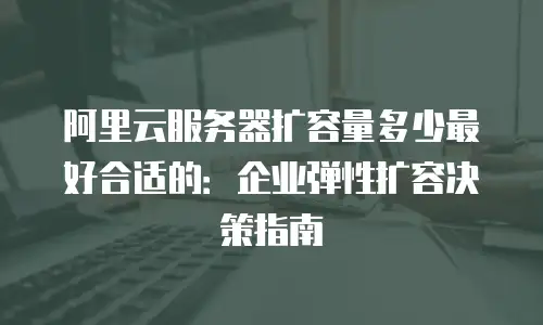 阿里云服务器扩容量多少最好合适的：企业弹性扩容决策指南