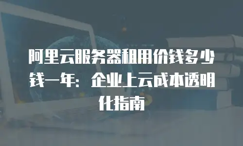 阿里云服务器租用价钱多少钱一年：企业上云成本透明化指南