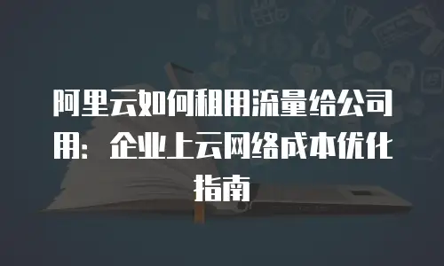 阿里云如何租用流量给公司用：企业上云网络成本优化指南