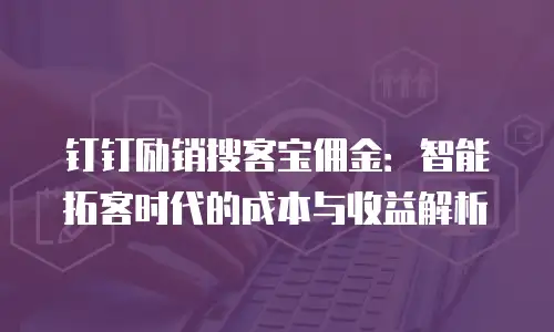 钉钉励销搜客宝佣金：智能拓客时代的成本与收益解析