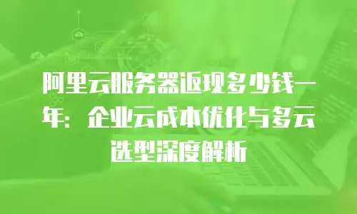 阿里云服务器返现多少钱一年：企业云成本优化与多云选型深度解析