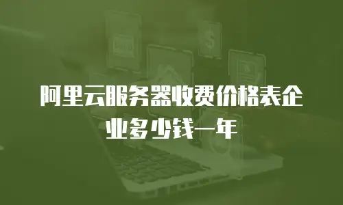 阿里云服务器收费价格表企业多少钱一年
