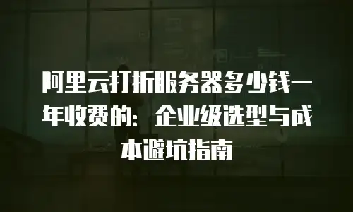 阿里云打折服务器多少钱一年收费的：企业级选型与成本避坑指南