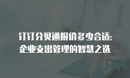 钉钉分贝通报价多少合适：企业支出管理的智慧之选