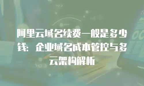 阿里云域名续费一般是多少钱：企业域名成本管控与多云架构解析