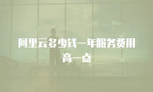 阿里云多少钱一年服务费用高一点