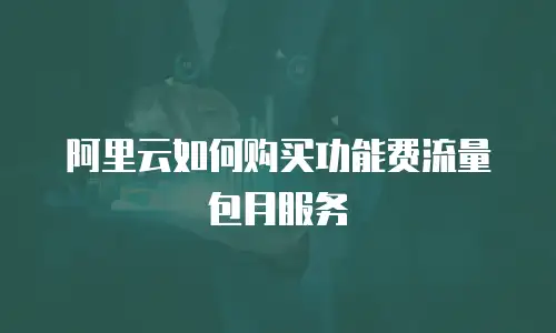 阿里云如何购买功能费流量包月服务