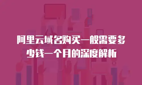 阿里云域名购买一般需要多少钱一个月的深度解析