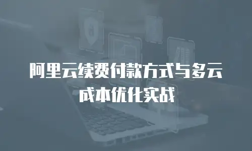 阿里云续费付款方式与多云成本优化实战