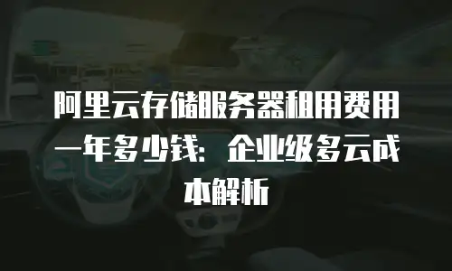 阿里云存储服务器租用费用一年多少钱：企业级多云成本解析
