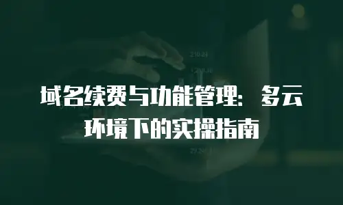 域名续费与功能管理：多云环境下的实操指南