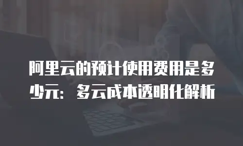 阿里云的预计使用费用是多少元：多云成本透明化解析