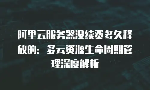 阿里云服务器没续费多久释放的：多云资源生命周期管理深度解析