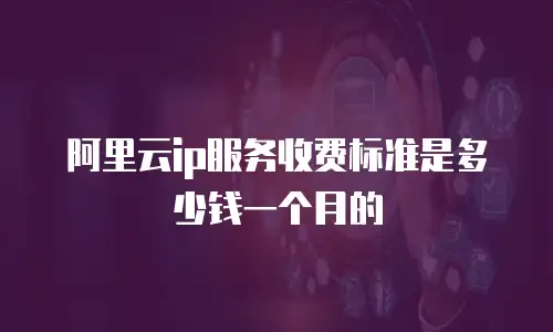 阿里云ip服务收费标准是多少钱一个月的