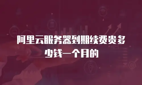 阿里云服务器到期续费贵多少钱一个月的
