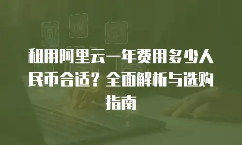 租用阿里云一年费用多少人民币合适？全面解析与选购指南