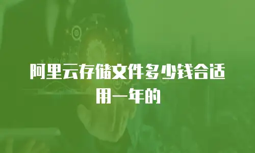 阿里云存储文件多少钱合适用一年的
