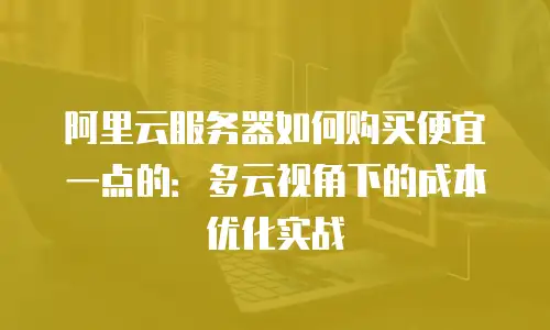 阿里云服务器如何购买便宜一点的：多云视角下的成本优化实战