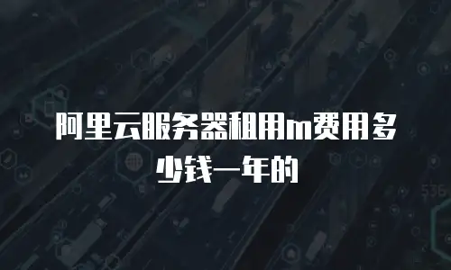 阿里云服务器租用m费用多少钱一年的