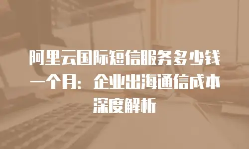阿里云国际短信服务多少钱一个月：企业出海通信成本深度解析