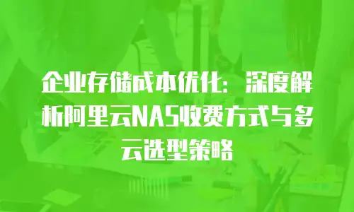 企业存储成本优化：深度解析阿里云NAS收费方式与多云选型策略